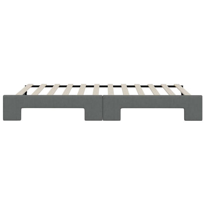 Slaapbank Stof 80 x 200 cm Donkergrijs met onderschuifbed