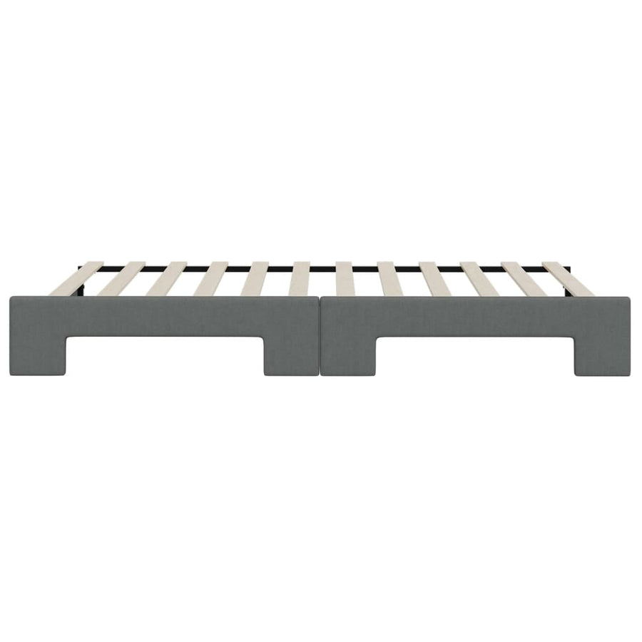 Slaapbank Stof 80 x 200 cm Donkergrijs met onderschuifbed