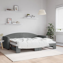 Slaapbank Stof 80 x 200 cm Donkergrijs met onderschuifbed