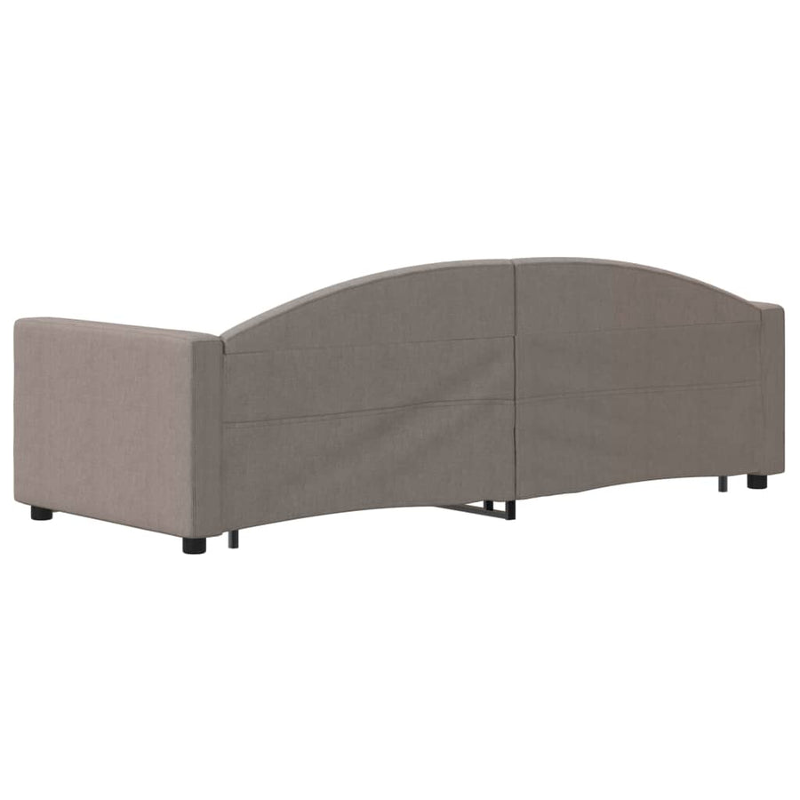 Slaapbank Stof 80 x 200 cm Taupe met onderschuifbed
