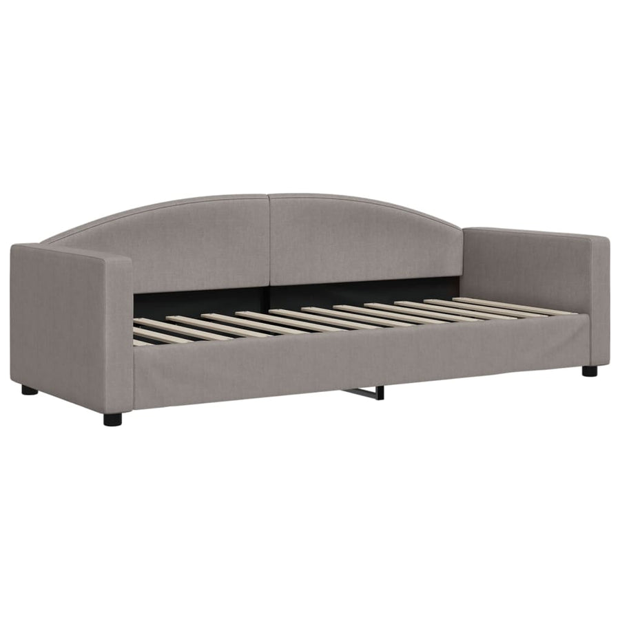 Slaapbank Stof 80 x 200 cm Taupe met onderschuifbed