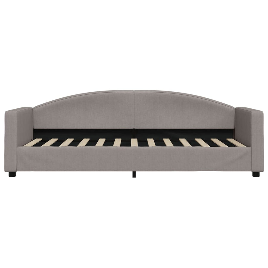 Slaapbank Stof 80 x 200 cm Taupe met onderschuifbed
