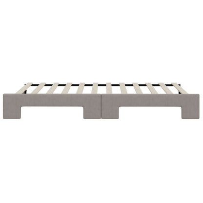 Slaapbank Stof 80 x 200 cm Taupe met onderschuifbed