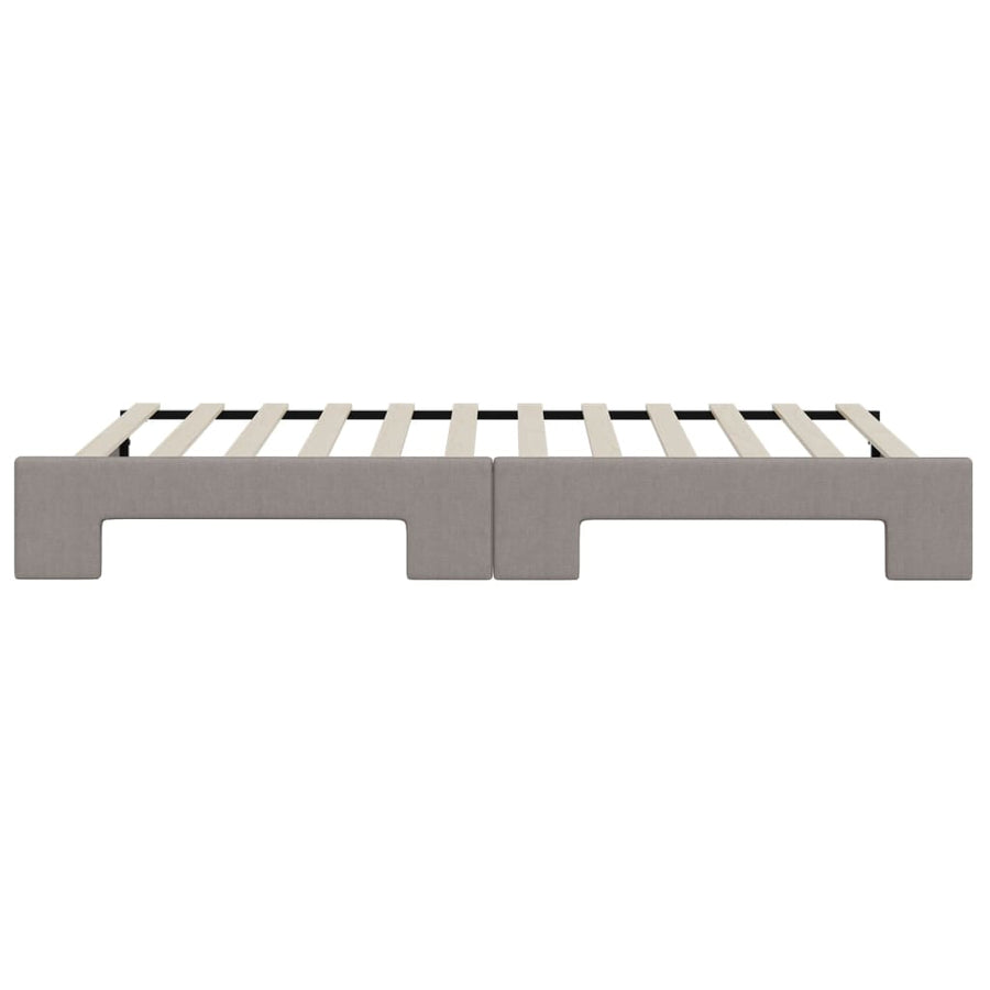 Slaapbank Stof 80 x 200 cm Taupe met onderschuifbed