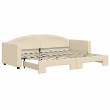Slaapbank Stof Kleurig 80 x 200 cm Crème met onderschuifbed