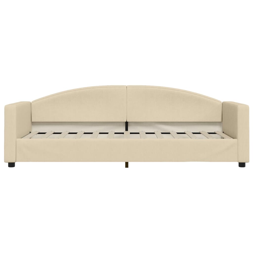 Slaapbank Stof Kleurig 80 x 200 cm Crème met onderschuifbed
