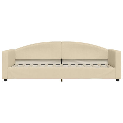 Slaapbank Stof Kleurig 80 x 200 cm Crème met onderschuifbed