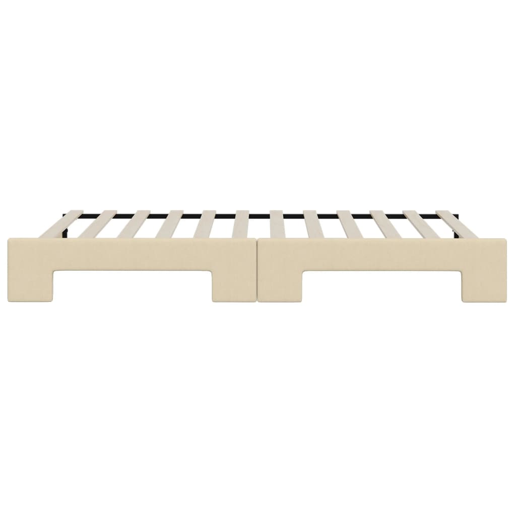 Slaapbank Stof Kleurig 80 x 200 cm Crème met onderschuifbed
