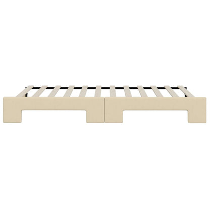 Slaapbank Stof Kleurig 80 x 200 cm Crème met onderschuifbed