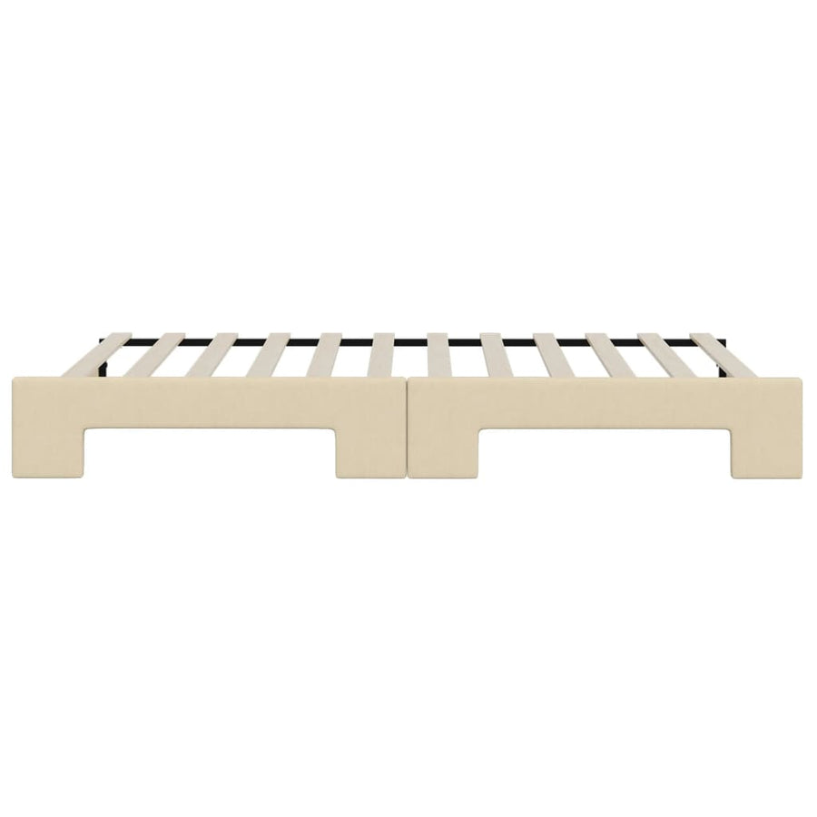 Slaapbank Stof Kleurig 80 x 200 cm Crème met onderschuifbed