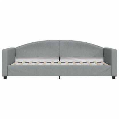 Slaapbank Stof 90 x 200 cm Lichtgrijs met onderschuifbed