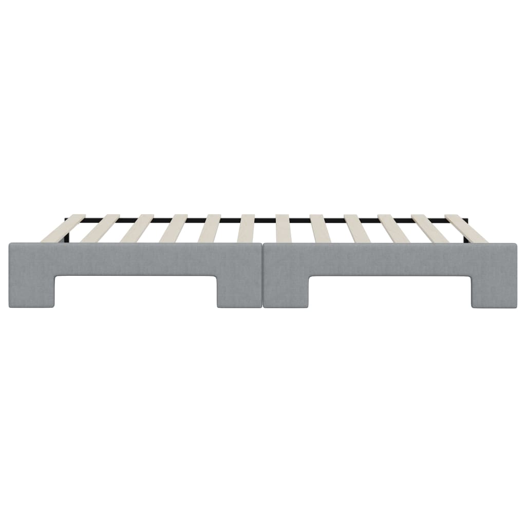 Slaapbank Stof 90 x 200 cm Lichtgrijs met onderschuifbed