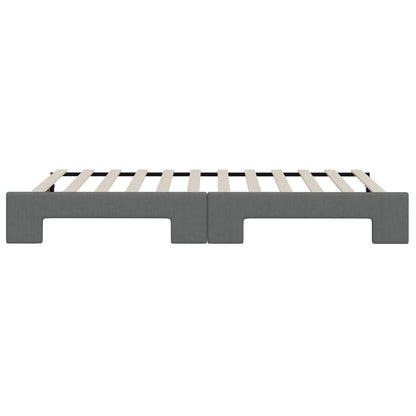 Slaapbank Stof 90 x 200 cm Donkergrijs met onderschuifbed