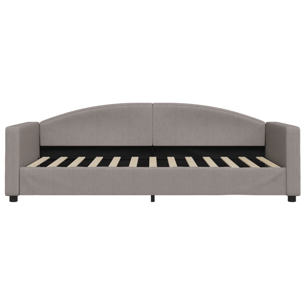 Slaapbank Met Onderschuifbed 90X200 Cm Stof Taupe Taupe 90 x 200 cm
