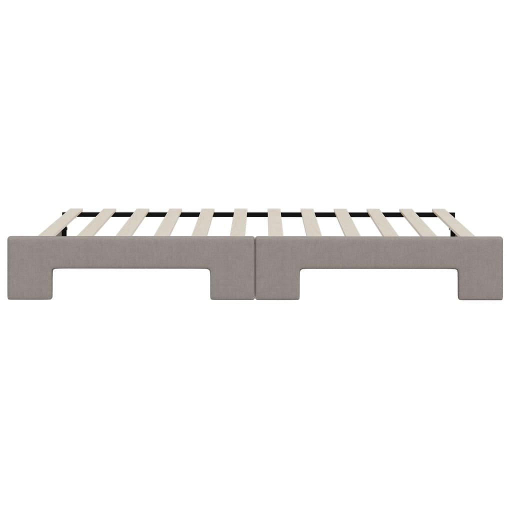 Slaapbank Met Onderschuifbed 90X200 Cm Stof Taupe Taupe 90 x 200 cm