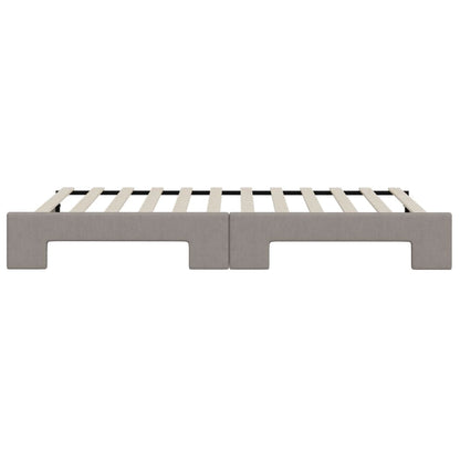 Slaapbank Met Onderschuifbed 90X200 Cm Stof Taupe Taupe 90 x 200 cm