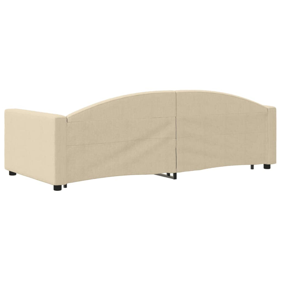 Slaapbank Stof Kleurig 90 x 200 cm Crème met onderschuifbed