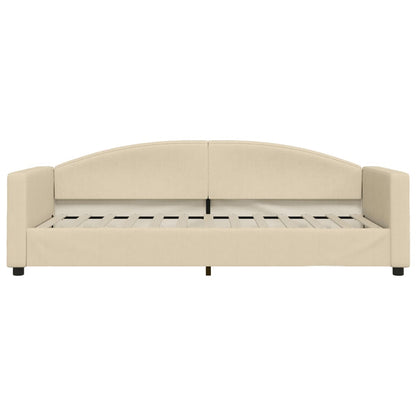 Slaapbank Stof Kleurig 90 x 200 cm Crème met onderschuifbed
