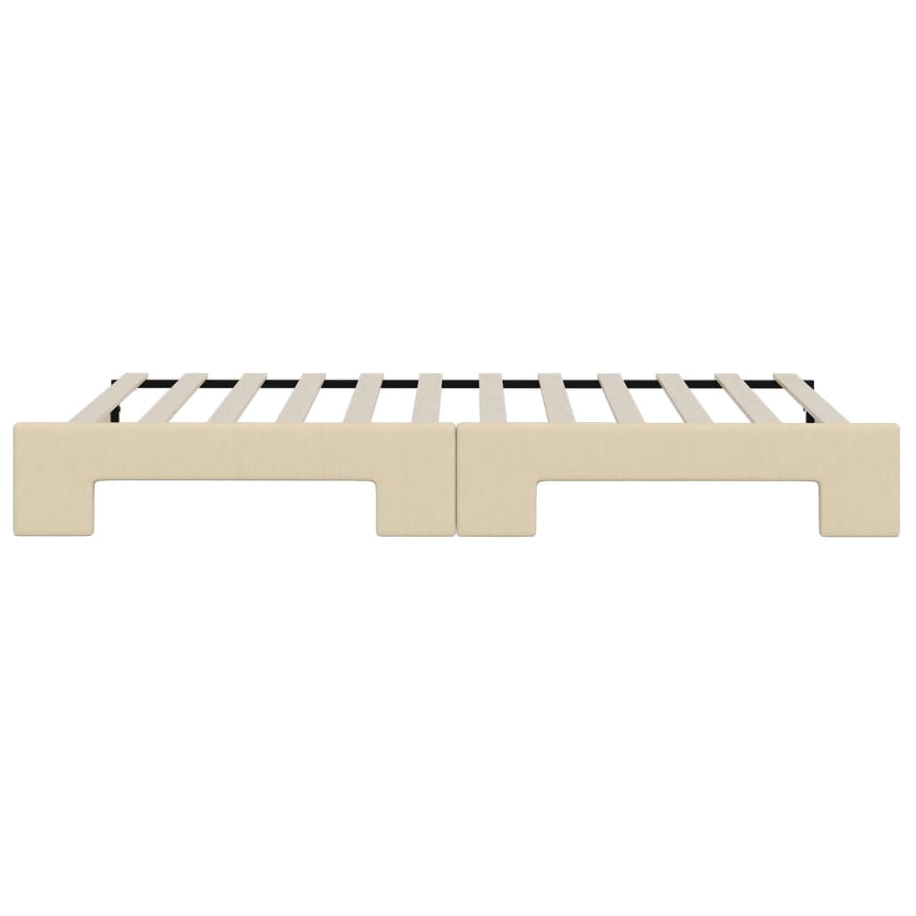 Slaapbank Stof Kleurig 90 x 200 cm Crème met onderschuifbed