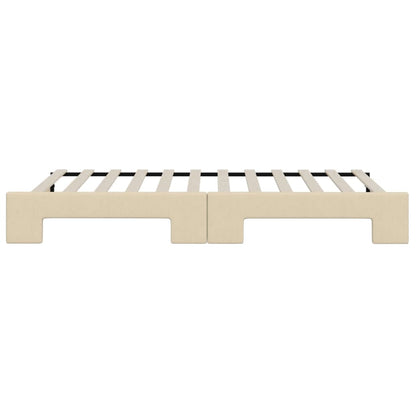 Slaapbank Stof Kleurig 90 x 200 cm Crème met onderschuifbed