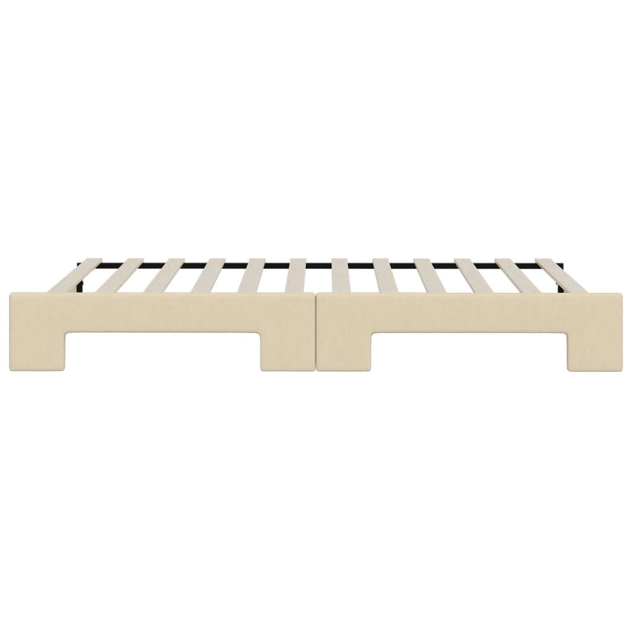 Slaapbank Stof Kleurig 90 x 200 cm Crème met onderschuifbed