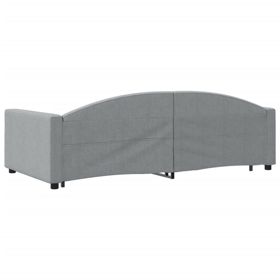 Slaapbank Stof 100 x 200 cm Lichtgrijs met onderschuifbed
