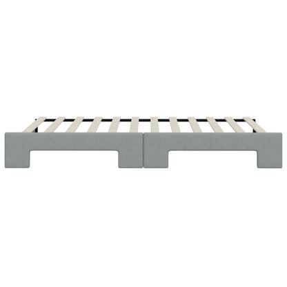 Slaapbank Stof 100 x 200 cm Lichtgrijs met onderschuifbed