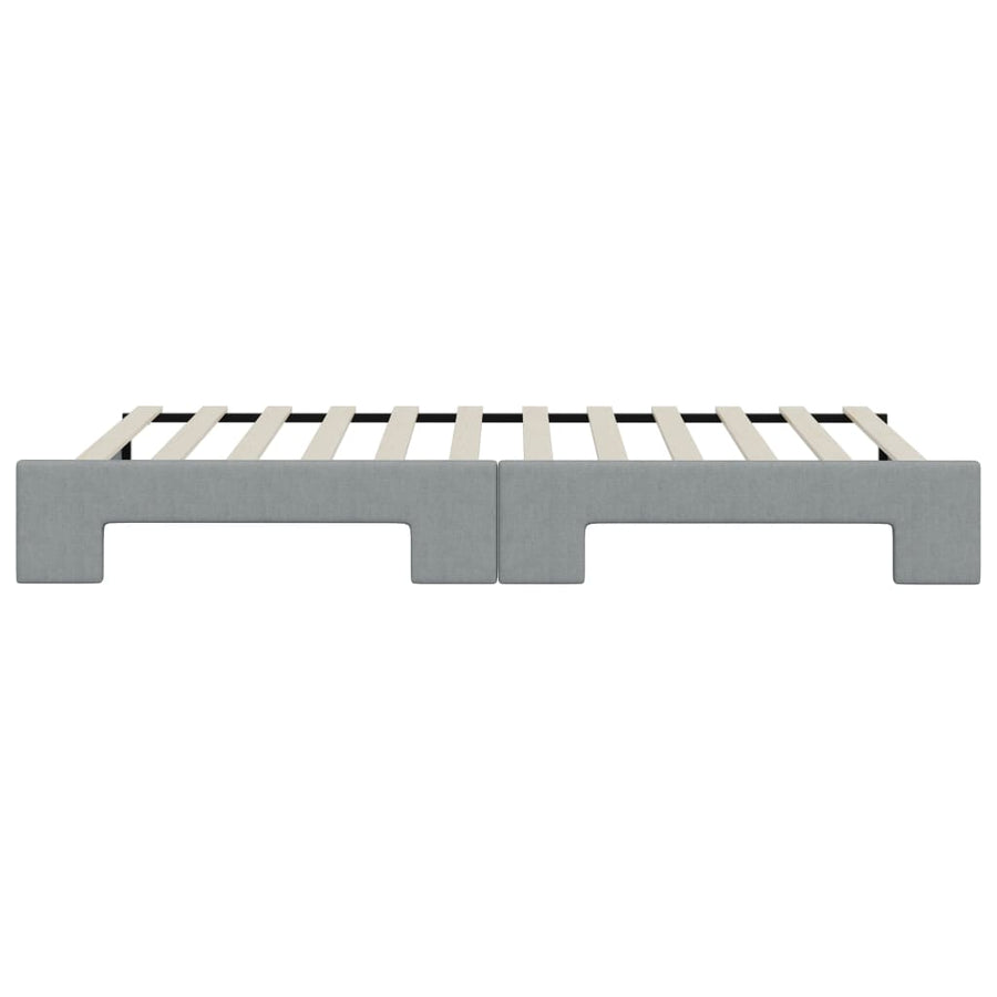 Slaapbank Stof 100 x 200 cm Lichtgrijs met onderschuifbed