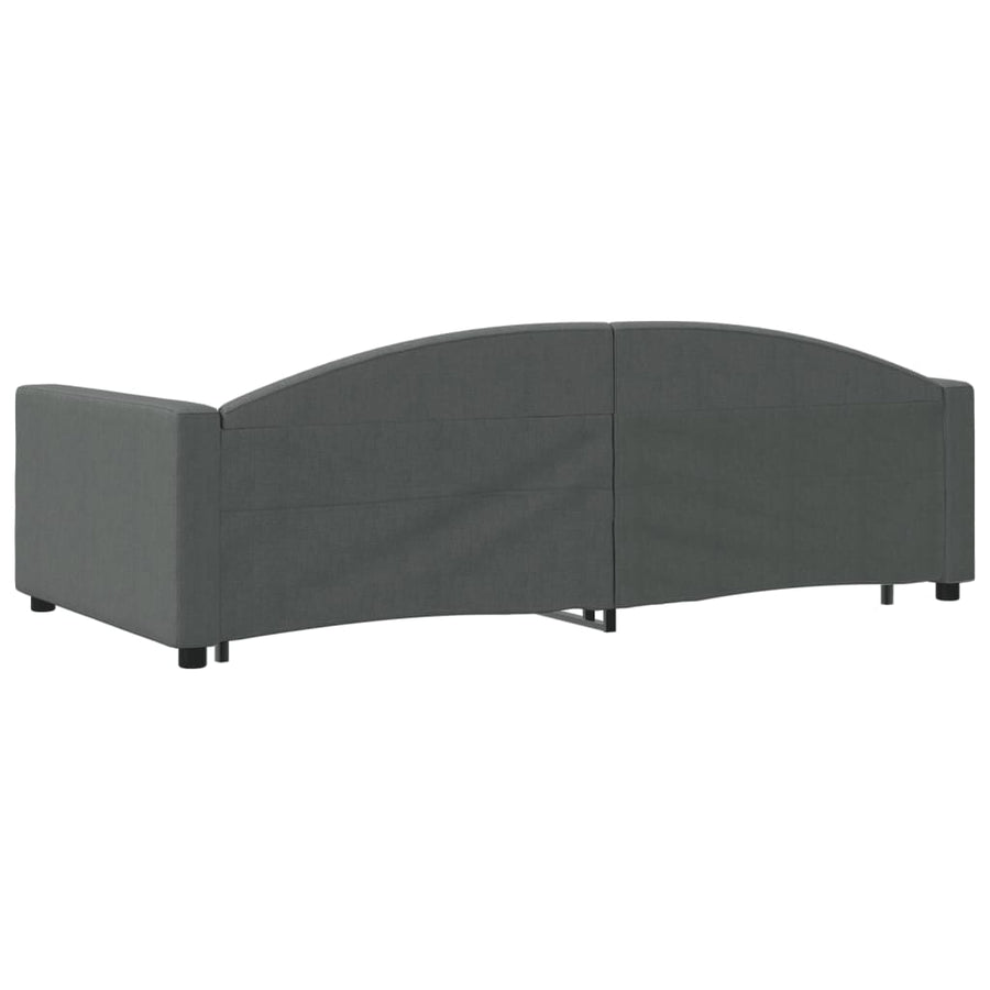 Slaapbank met onderschuifbed 100x200 cm stof donkergrijs 100 x 200 cm Donkergrijs met onderschuifbed