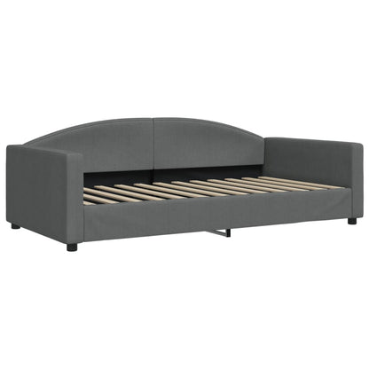 Slaapbank met onderschuifbed 100x200 cm stof donkergrijs 100 x 200 cm Donkergrijs met onderschuifbed