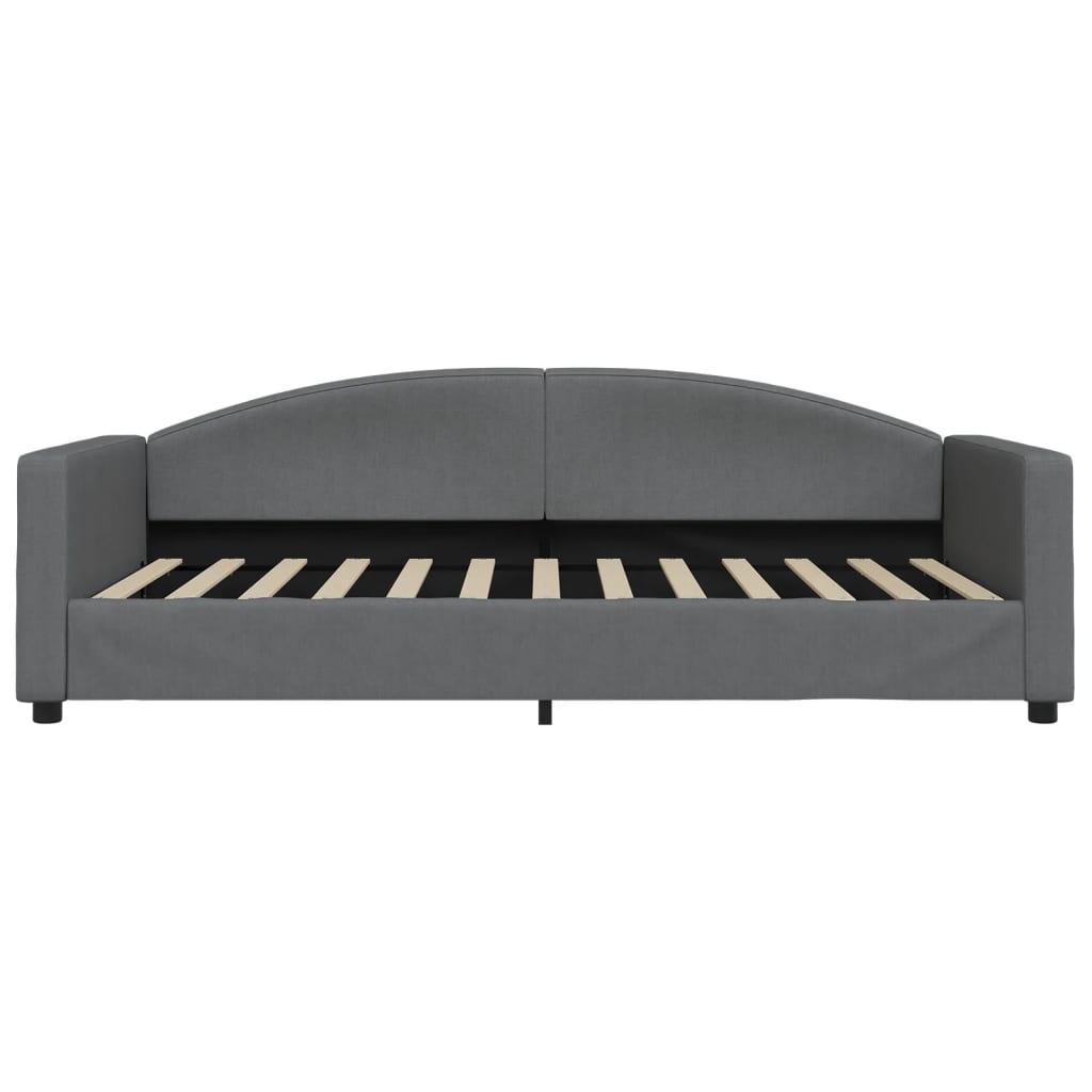 Slaapbank met onderschuifbed 100x200 cm stof donkergrijs 100 x 200 cm Donkergrijs met onderschuifbed