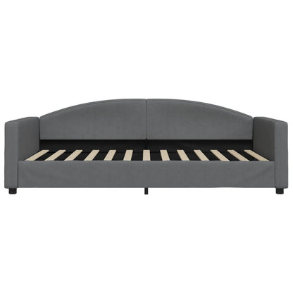 Slaapbank met onderschuifbed 100x200 cm stof donkergrijs 100 x 200 cm Donkergrijs met onderschuifbed