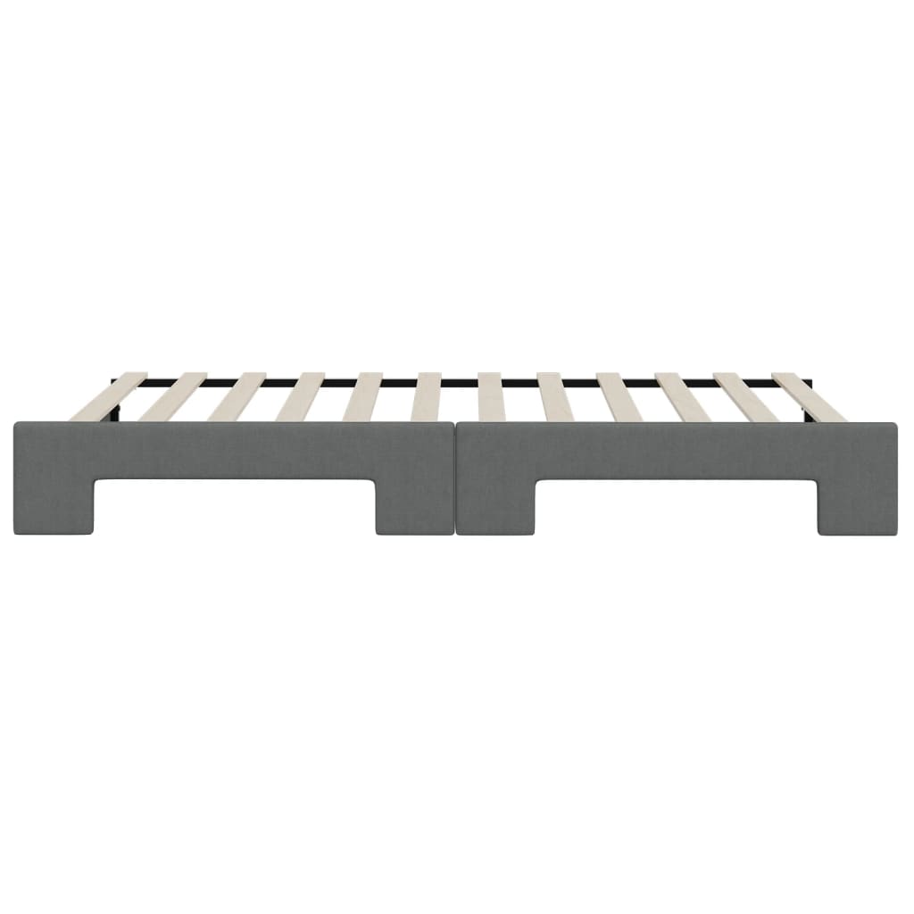 Slaapbank met onderschuifbed 100x200 cm stof donkergrijs 100 x 200 cm Donkergrijs met onderschuifbed