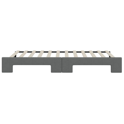 Slaapbank met onderschuifbed 100x200 cm stof donkergrijs 100 x 200 cm Donkergrijs met onderschuifbed