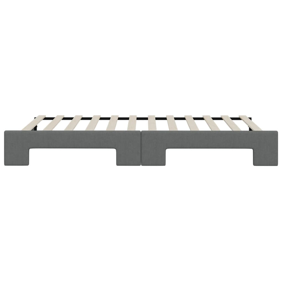 Slaapbank met onderschuifbed 100x200 cm stof donkergrijs 100 x 200 cm Donkergrijs met onderschuifbed
