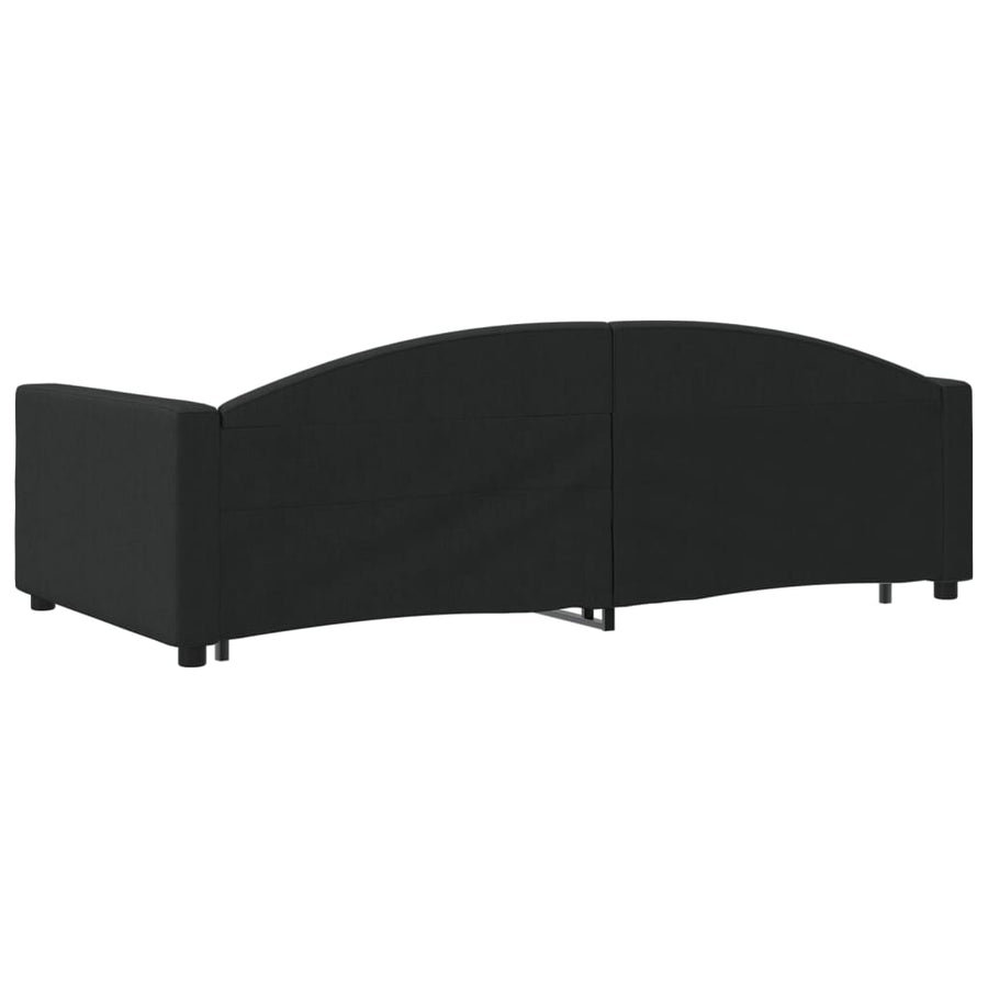 Slaapbank Stof Zwart 100 x 200 cm met onderschuifbed