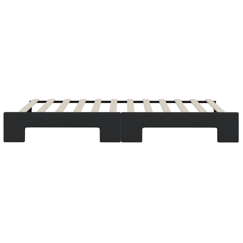 Slaapbank Stof Zwart 100 x 200 cm met onderschuifbed