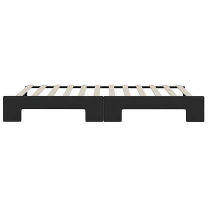 Slaapbank Stof Zwart 100 x 200 cm met onderschuifbed