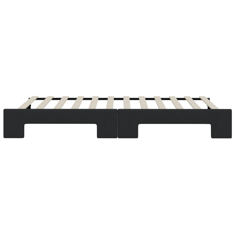 Slaapbank Stof Zwart 100 x 200 cm met onderschuifbed