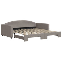 Slaapbank Stof 100 x 200 cm Taupe met onderschuifbed