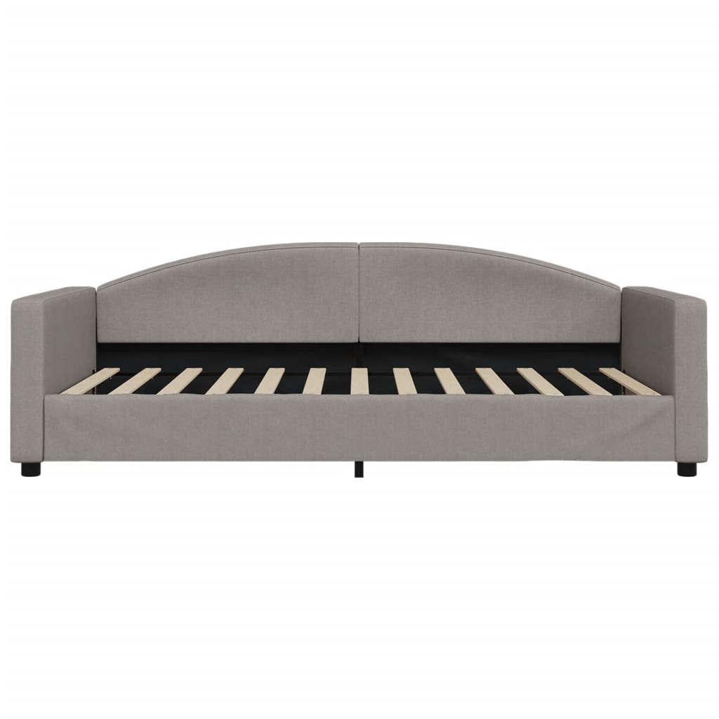 Slaapbank Stof 100 x 200 cm Taupe met onderschuifbed