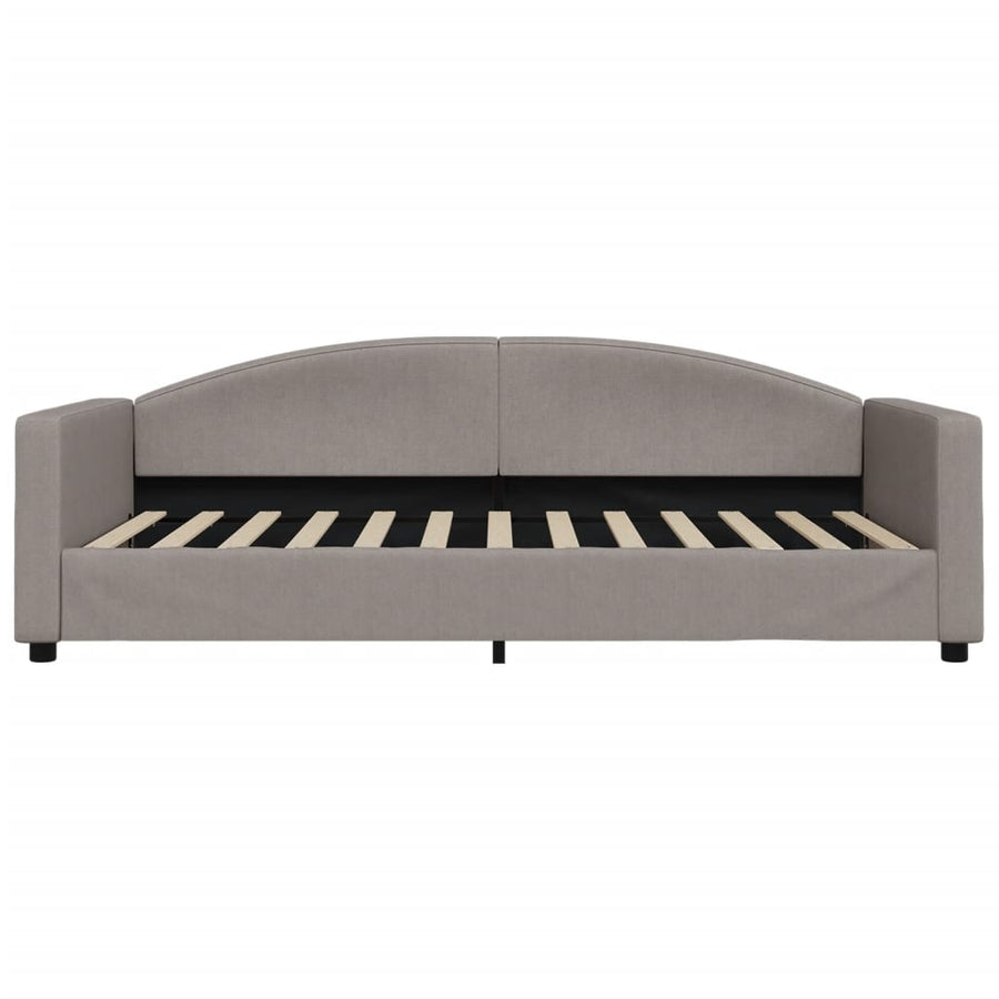 Slaapbank Stof 100 x 200 cm Taupe met onderschuifbed