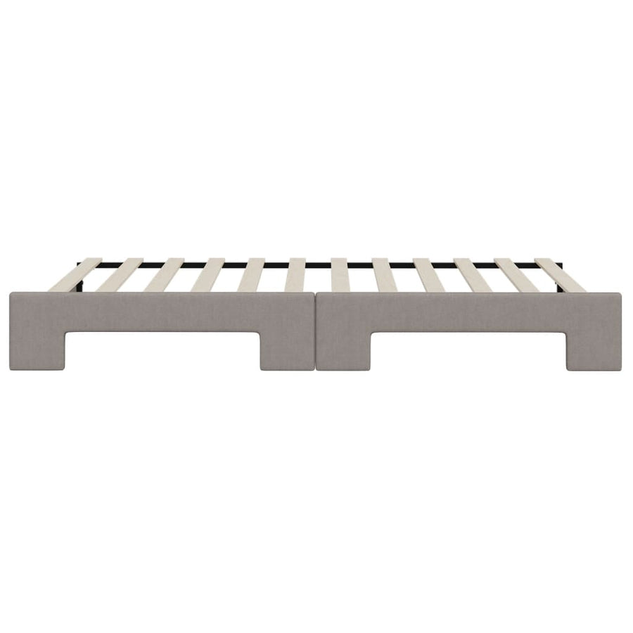 Slaapbank Stof 100 x 200 cm Taupe met onderschuifbed