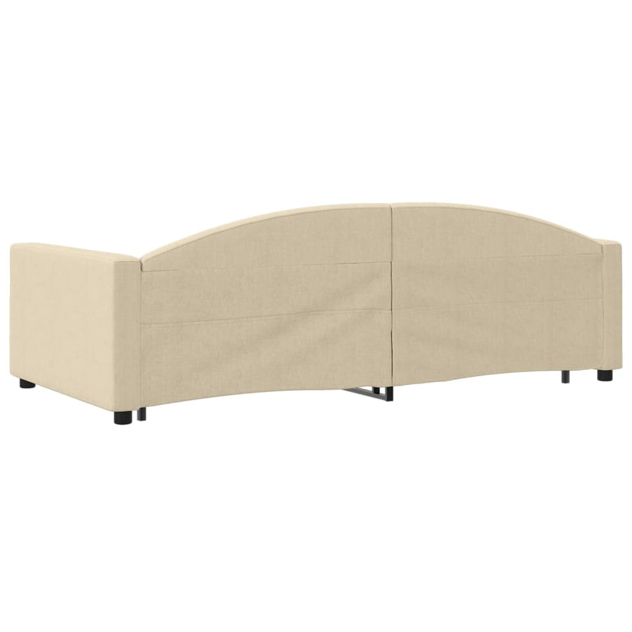 Slaapbank Stof Kleurig 100 x 200 cm Crème met onderschuifbed