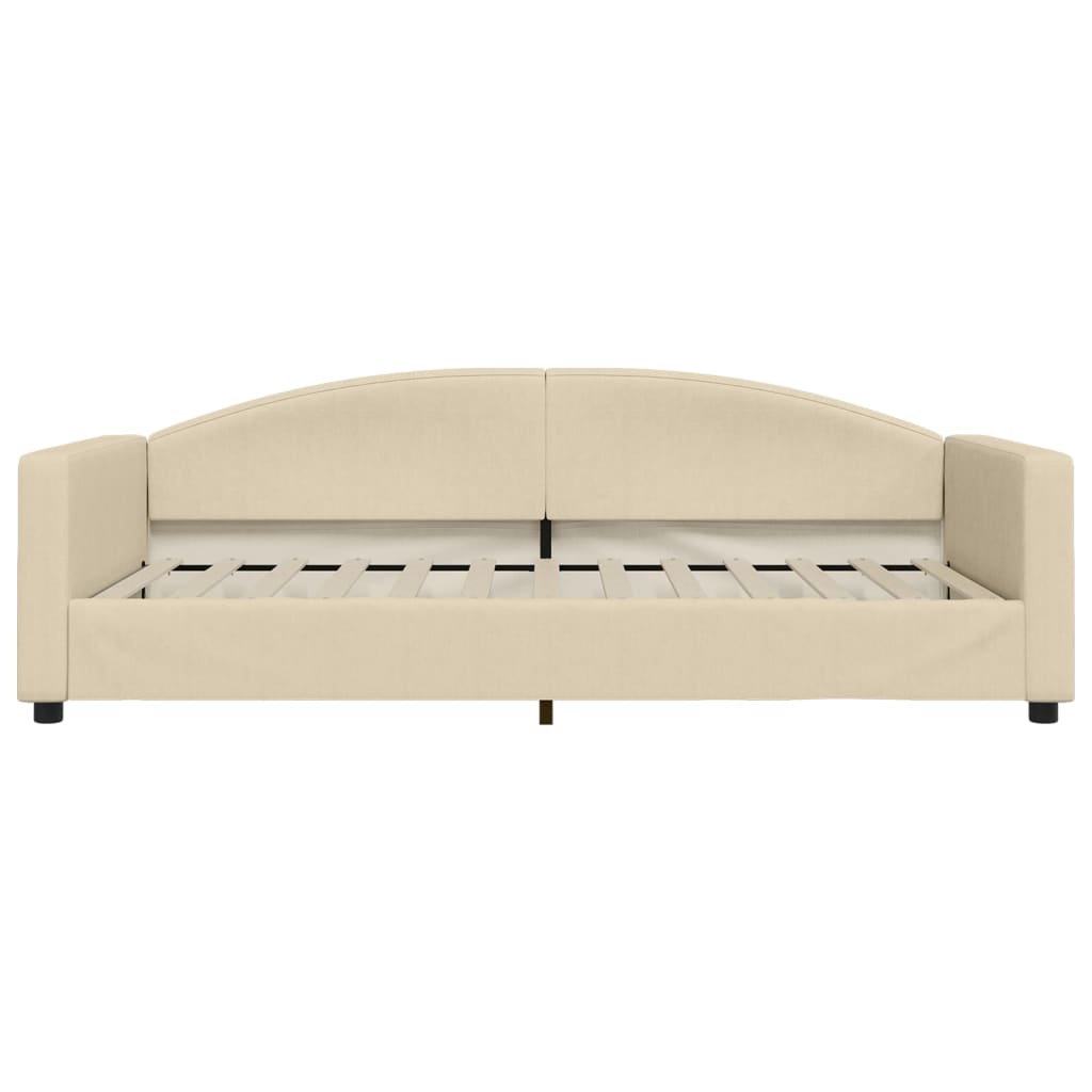 Slaapbank Stof Kleurig 100 x 200 cm Crème met onderschuifbed