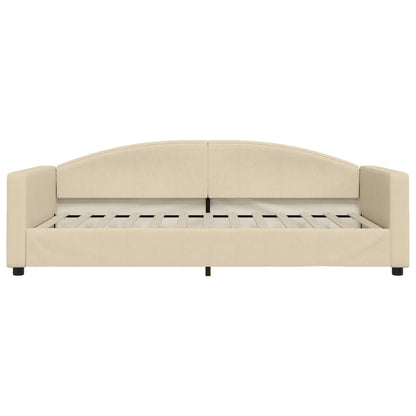 Slaapbank Stof Kleurig 100 x 200 cm Crème met onderschuifbed
