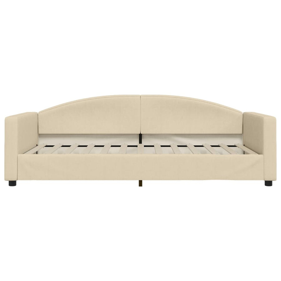 Slaapbank Stof Kleurig 100 x 200 cm Crème met onderschuifbed