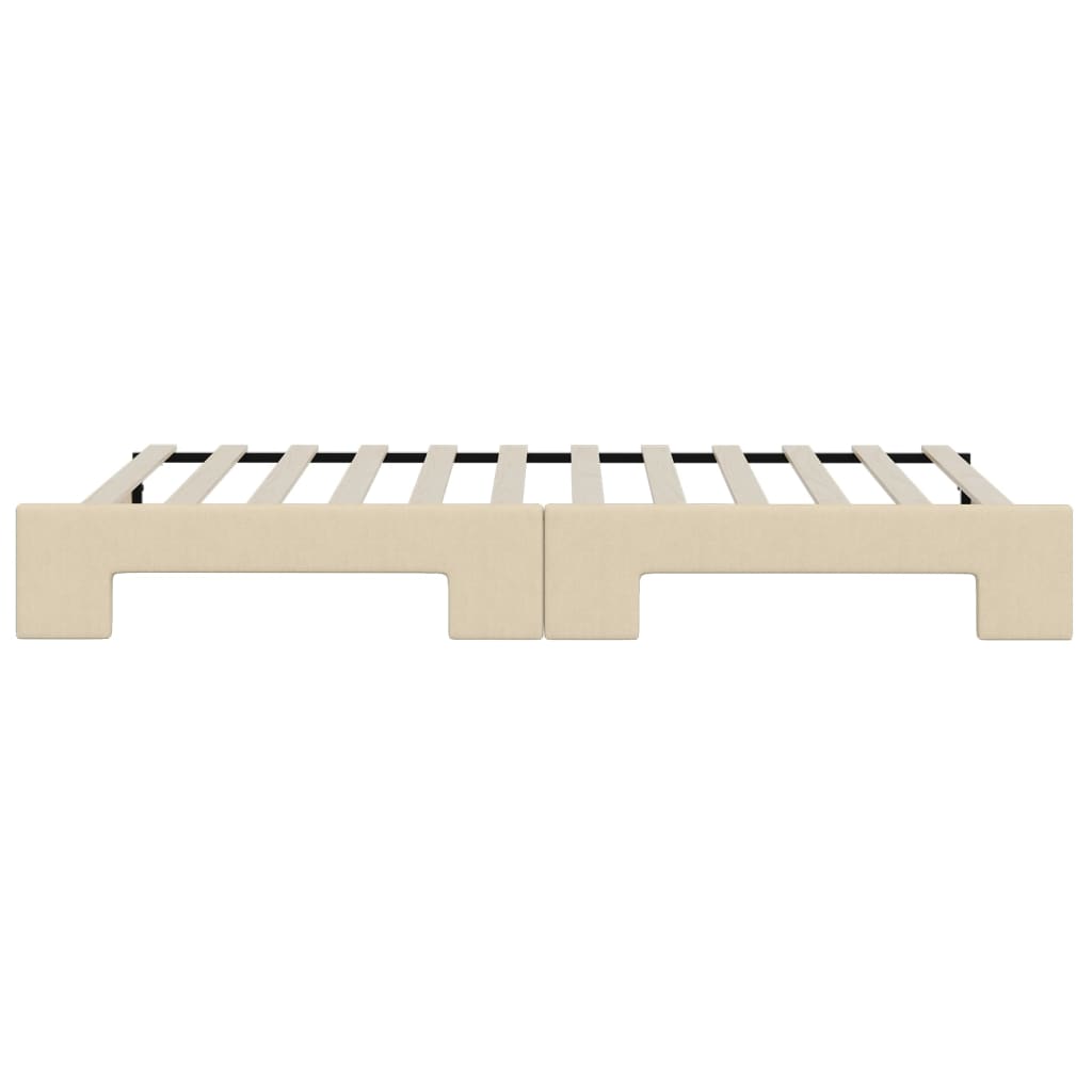 Slaapbank Stof Kleurig 100 x 200 cm Crème met onderschuifbed