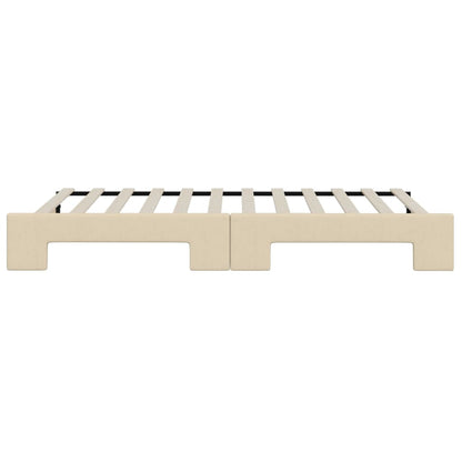 Slaapbank Stof Kleurig 100 x 200 cm Crème met onderschuifbed