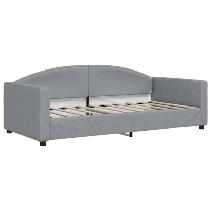 Slaapbank Stof 90 x 190 cm Lichtgrijs met onderschuifbed